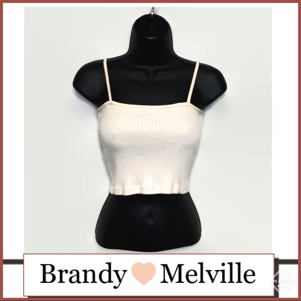 Brandy Melville McKenna Tank Ribbed & Cropped OS